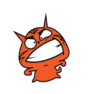😤 chat, dessin animé, en colère, drôle, personnage whatsapp sticker