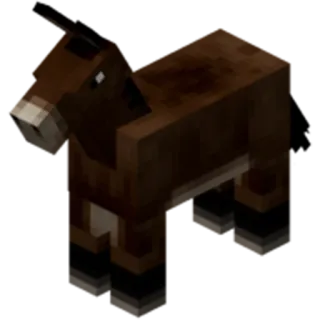 🐎 Minecraft, cheval, jeu, animal, cubique whatsapp sticker
