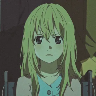 🩰 Kaori Miyazono Your Lie in April Anime, Meisje, Personage, Blond, Your Lie in April, Kaori Miyazono telegram sticker