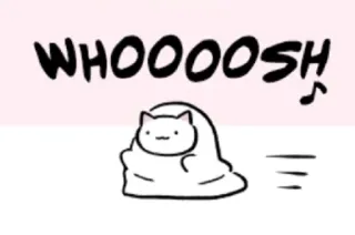 🏃‍♂️ WHOOOSH Katze, Geschwindigkeit, Cartoon, Lustig, Süß, Animation telegram sticker