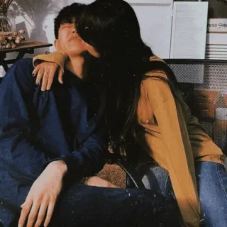 ♥️ pareja, beso, romance, amor, relación, afecto whatsapp sticker