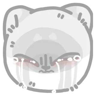 😭 кот, плачущий, грустный, милый, каваий, слезливый, расстроенный whatsapp sticker