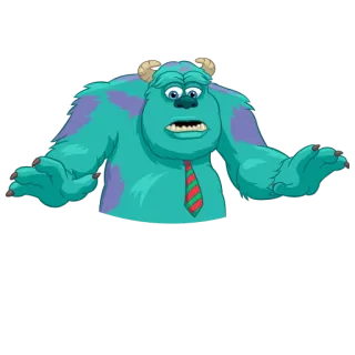 👐 Sully Monsters, Inc. Cartoon, Disney, Pixar, Monster, Sully, Schulterzucken telegram sticker