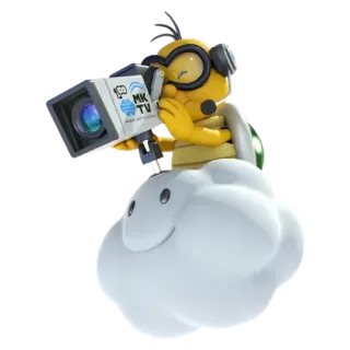 💟 Lakitu Mario Kart MKTV lakitu, mario kart, cloud, camera, reporter telegram sticker