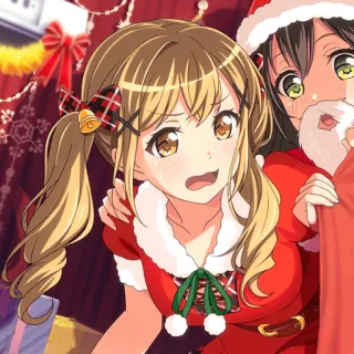 😬 Anime, Navidad, Lindo, Femenino, Chica, Ilustración telegram sticker