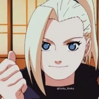 🌟 Yamanaka Ino Naruto anime, naruto, yamanaka ino, female, character, blonde, thumbs up telegram sticker