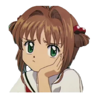 🎈 Sakura Kinomoto Cardcaptor Sakura Anime, Ragazza, Card Captor Sakura, Sakura Kinomoto, Manga, Carino telegram sticker