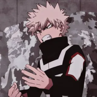 💥 Bakugo My Hero Academia anime, bakugo, my hero academia, character, angry, hero telegram sticker