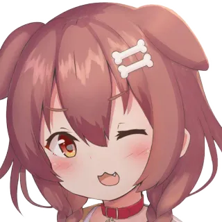 😉 Inugami Korone Anime, Vtuber, Cane, Carino, Kawaii whatsapp sticker