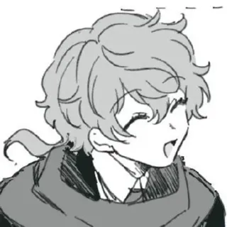 🌟 Anime, Manga, Kreskówka, Portret, Ilustracja, Postać, Chłopak telegram sticker