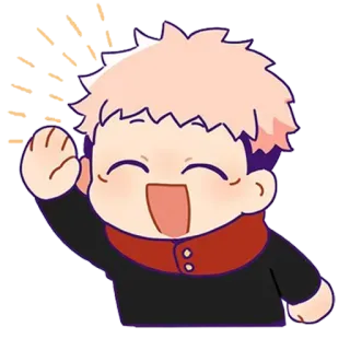 👋 Yuji Itadori Jujutsu Kaisen Anime, Personagem, Fofo, Mangá, Jujutsu Kaisen, Yuji Itadori whatsapp sticker