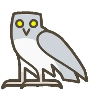 🫥 owl, bird, animal, cute, sticker whatsapp sticker