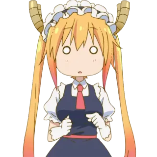 😶 Tohru Miss Kobayashi's Dragon Maid Anime, Drago, Maid, Tohru, Kawaii, Carino telegram sticker