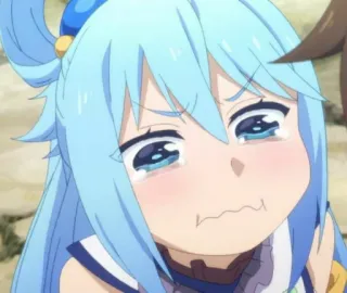 🥺 Aqua Anime, Weinend, Aqua, Konosuba, Süß, Traurig telegram sticker