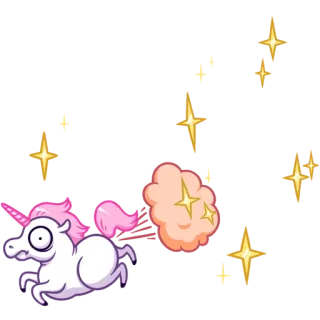 🐶 unicorn, cartoon, fantasy, animal, magic telegram sticker