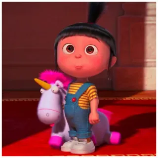 😐 Agnes Despicable Me Kartun, Karakter, Gadis, Unicorn, Lucu telegram sticker