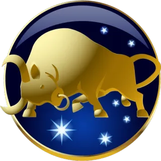 ♉ stier, sterrenbeeld, stier, astrologie, ster telegram sticker