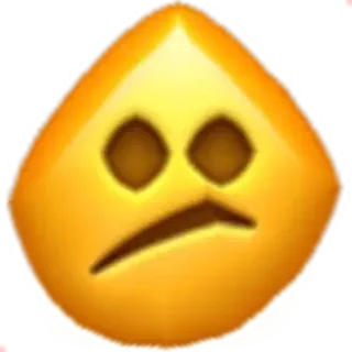 😕 emoji, triste, jaune, visage telegram sticker