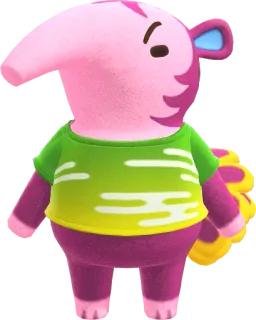 🐜 Anabelle Animal Crossing animal crossing, annabelle, ameisenbär, videospiel, aufkleber, cartoon telegram sticker