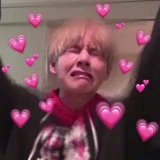 😭 V kpop, bts, love, heart, v, kim taehyung telegram sticker