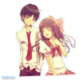 ☺️ @afavoice Anime, Para, Postacie, Przyjaźń, Manga, Romans, Kreskówka telegram sticker