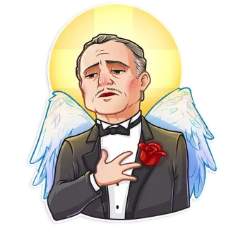 😇 Vito Corleone The Godfather godfather, mafia, movie, corleone, don, marlon brando whatsapp sticker