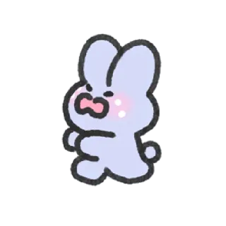 🥰 królik, zajączek, słodki, kreskówka telegram sticker
