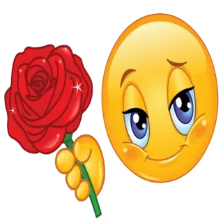 🌹 Emoji, Rose, Fleur, Amour, Affection, Romantique whatsapp sticker