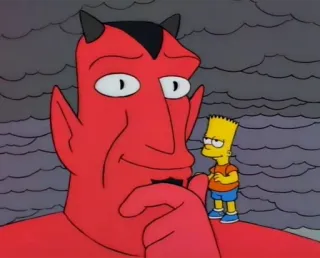 😈 Bart Simpson devil, cartoon, simpsons telegram sticker