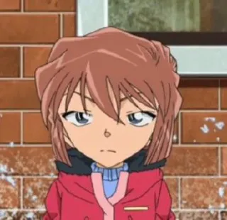 😒 Ayumi Yoshida Detective Conan Anime, Kreskówka, Dziewczyna, Ayumi Yoshida, Detektyw Conan telegram sticker
