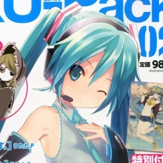 🐈 Hatsune Miku Anime, Vocaloid, Manga, Hatsune Miku, Personaggio telegram sticker