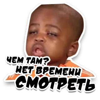 🙊 ЧЕМ ТАМ? НЕТ ВРЕМЕНИ СМОТРЕТЬ Meme, Engraçado, Internet, Humor, Humor telegram sticker