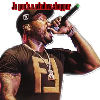 🎤 Ja you's a window shopper rapper, microfoon, muziek, zanger telegram sticker