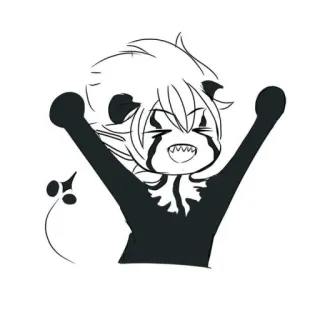 😂 Anime, Desenho animado, Personagem, Estilizado, Arte telegram sticker