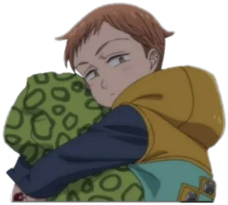 🤗 King Seven Deadly Sins อนิเมะ, หมอน, เศร้า, ง่วง telegram sticker