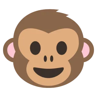🐵 Affe, Tier, Emoji, Gesicht, Menschenaffe, Primat, Säugetier whatsapp sticker