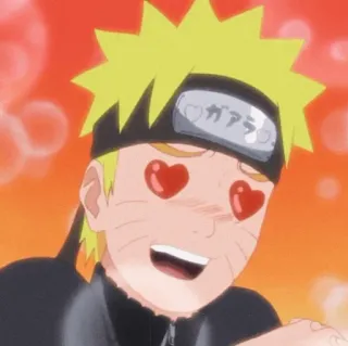 💛 Naruto Uzumaki Naruto ガララ наруто, аниме, сердечки, фанарт, мультфильм telegram sticker