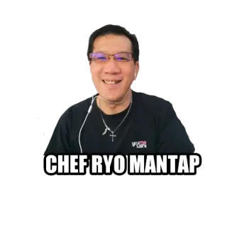 😎 Chef Ryo CHEF RYO MANTAP chef, food, Indonesian, mantap, cooking telegram sticker