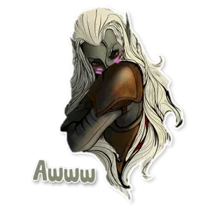 😳 Awww Elf, Fantasi, Lucu, Karakter, Anime telegram sticker