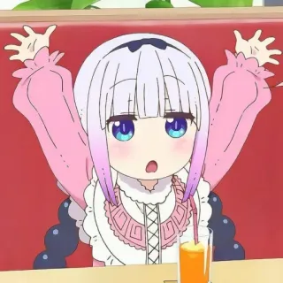☁️ Kanna Kamui Miss Kobayashi's Dragon Maid kanna kamui, anime, carino, dragon maid, manga, chibi, kanna telegram sticker