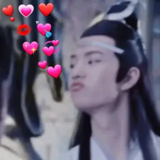 🤍 coeurs, amour, bisous, mignon, fan, acteur telegram sticker