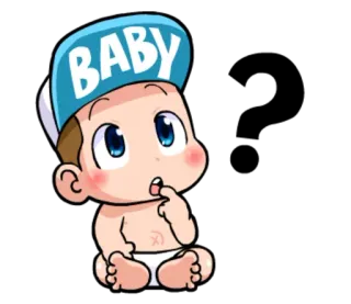 ❓ BABY bebé, dibujos animados, lindo, infante, niño telegram sticker