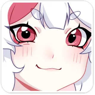 😊 Anime, Manga, Dibujos animados, Lindo, Arte digital, Cara, Emoción telegram sticker
