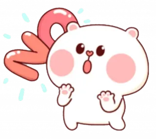👎 милый, медведь, каваий, очаровательный, стикер, мультфильм telegram sticker