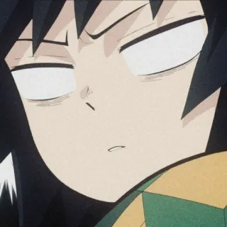 😨 Anime, Demon Slayer, Gesicht, Genervt, Lustig telegram sticker