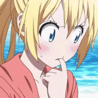 🖤 Anime, Chica, Dibujo animado, Lindo, Rubia telegram sticker