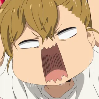 🍭 Аниме, Мультфильм, Смешной, Мем, Глупый, Выражение, Персонаж, Комикс telegram sticker