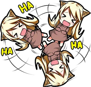 😂 HA 动漫, 笑, 卡通, 幽默, 可爱 whatsapp sticker