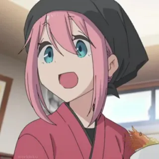 😯 Nadeshiko Kagamihara Yuru Camp Anime, Cartoon, Süß, Mädchen, Kochen telegram sticker