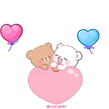 ❤️ osos, corazones, amor, lindo, dibujos animados, amistad telegram sticker
